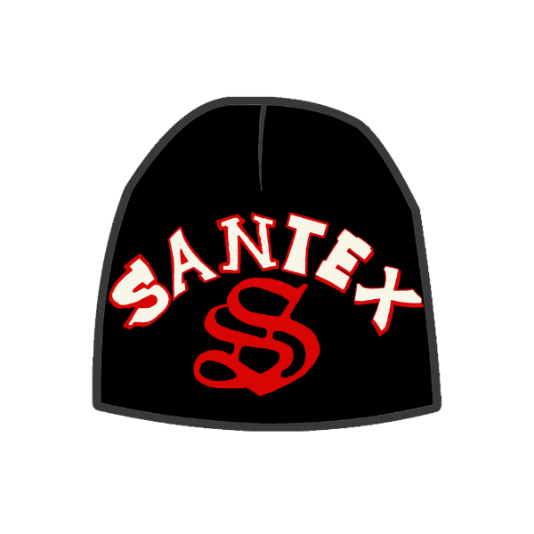 “SANTEX REVERSIBLE BEANIE V1” BLACK/RED